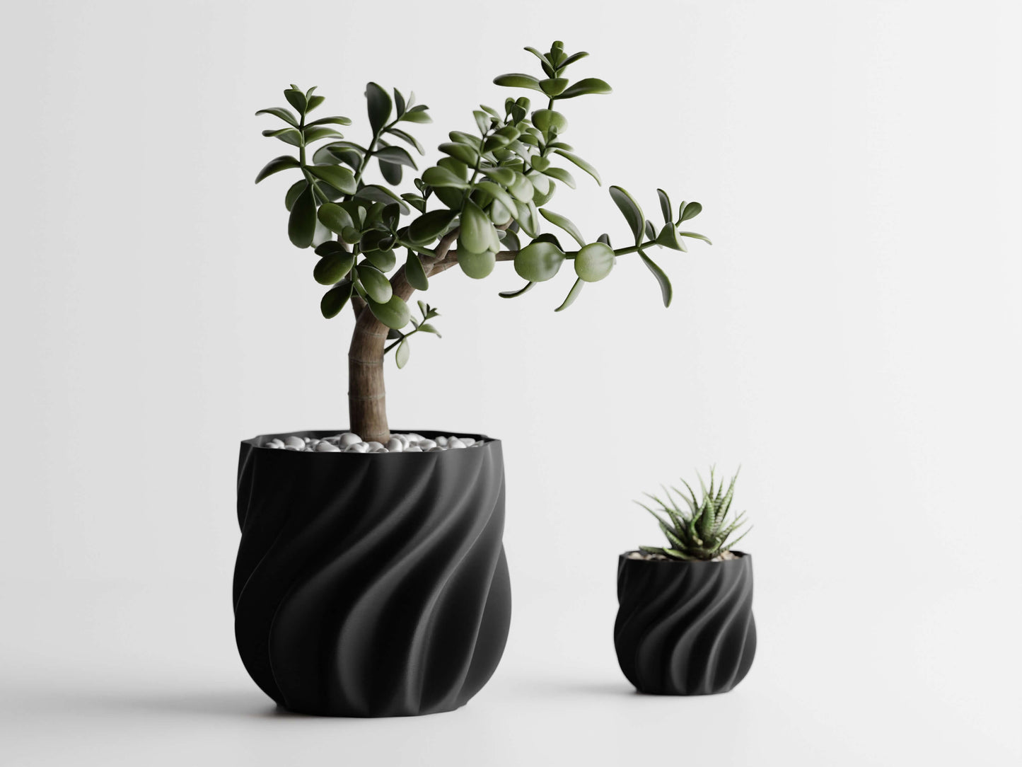 Smooth ribs planter