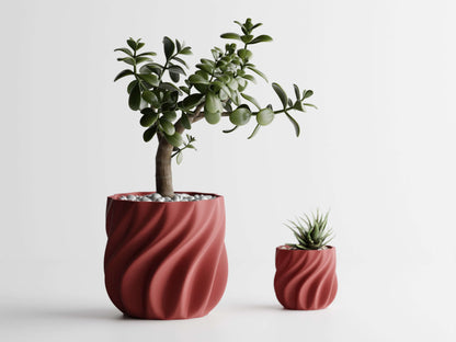 Smooth ribs planter